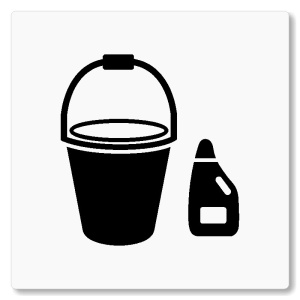 Úklidová místnost, 80x80mm, bílá, Nevada